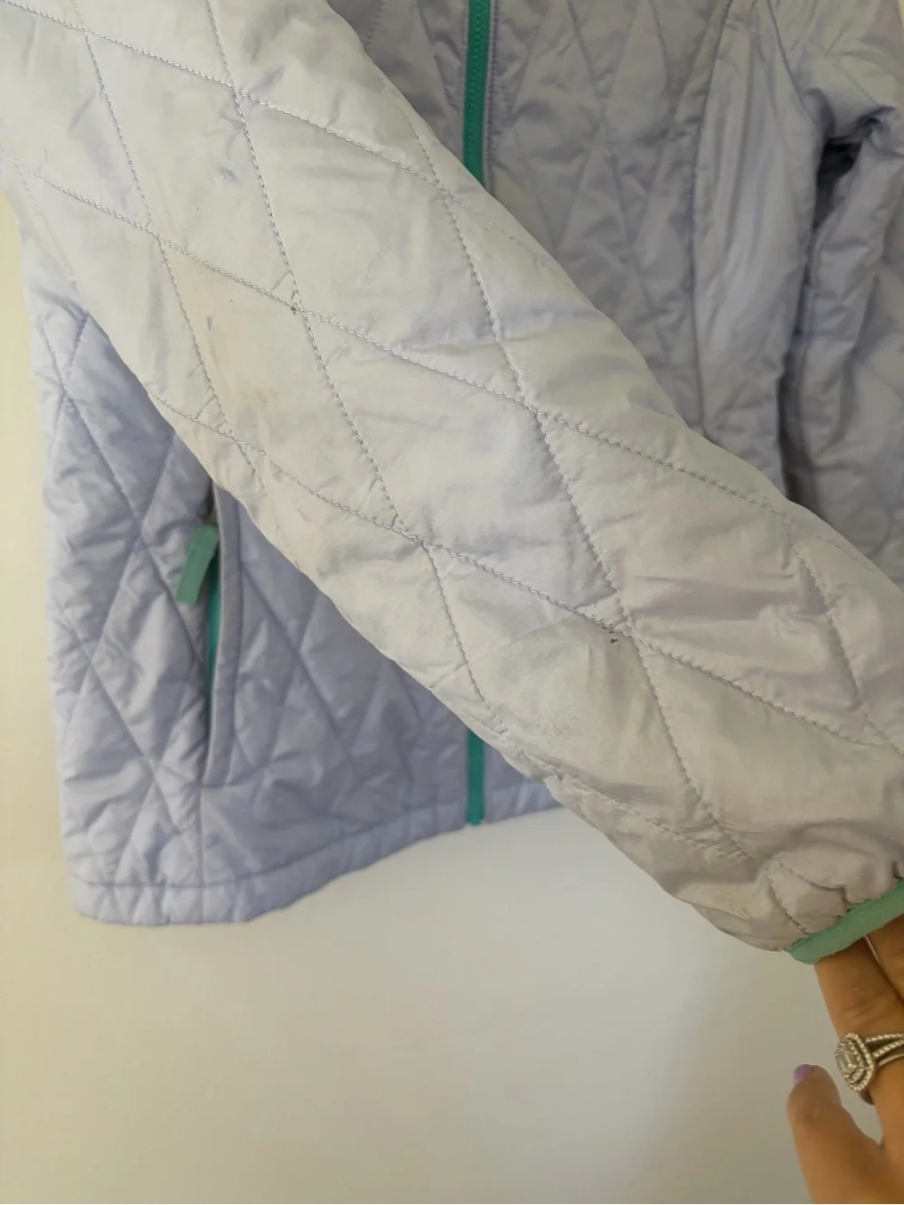Patagonia Girl's Nano Puff Purple Full-Zip Primaloft Diamond Quilted Jacket